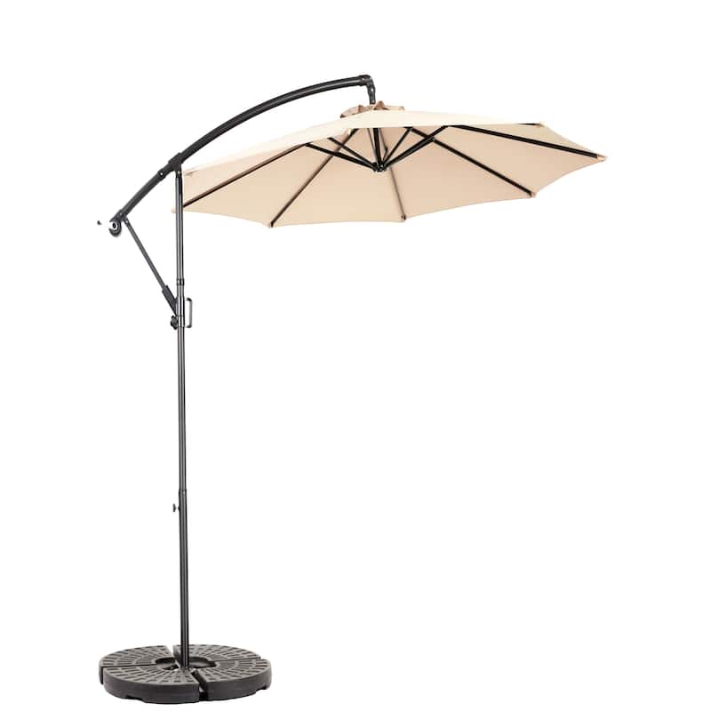 Topcraft 10ft Offset Hanging Market Patio Umbrella