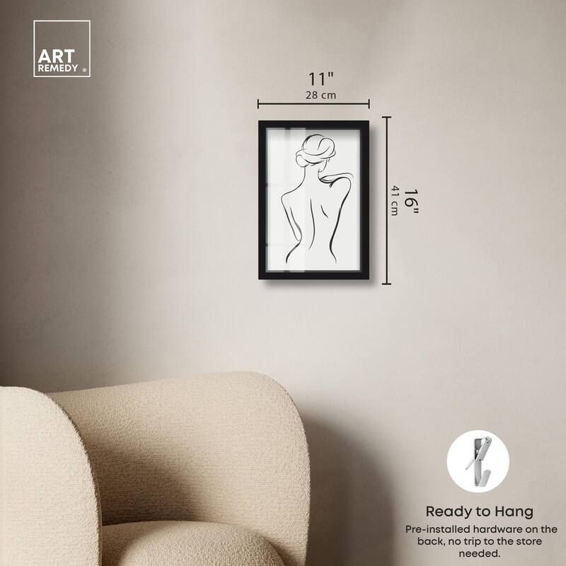 Woman in Contour III Shadowbox by Art Remedy