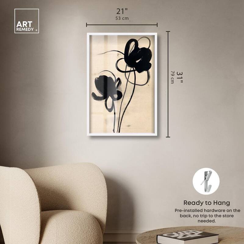 Florals in the Minimal I Shadowbox by Art Remedy