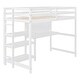 preview thumbnail 5 of 16, Twin Size Wooden Loft Bed With Shelves,Desk and Writing Board,Solid Construction