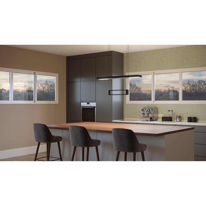 Sylvanus Integrated LED Matte Black Island Light - Matte Black
