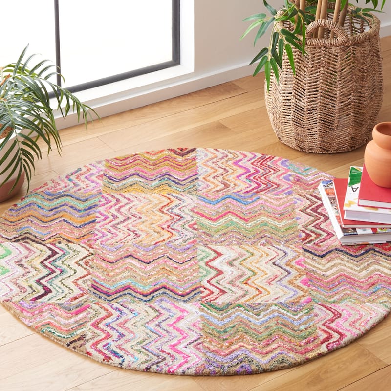 SAFAVIEH Handmade Nantucket Myriame Contemporary Cotton Rug