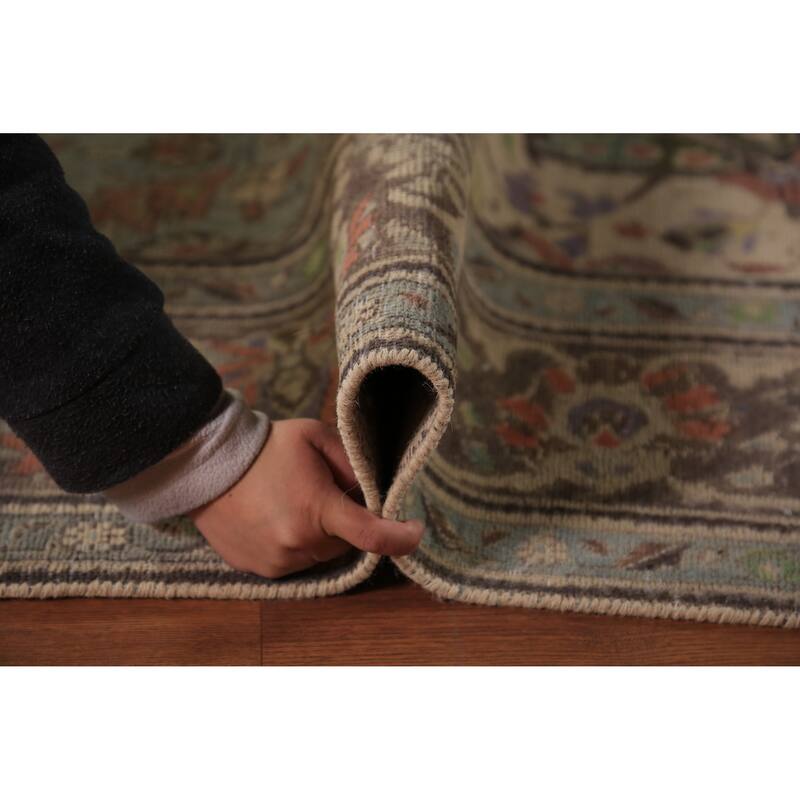 Medallion Tabriz Persian Area Rug Bedroom Hand-Knotted Wool Carpet - 8'6"x 11'8"