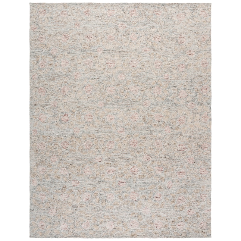 SAFAVIEH Handmade Ebony Shizue Wool Rug - 8' x 10' - Beige/Rust