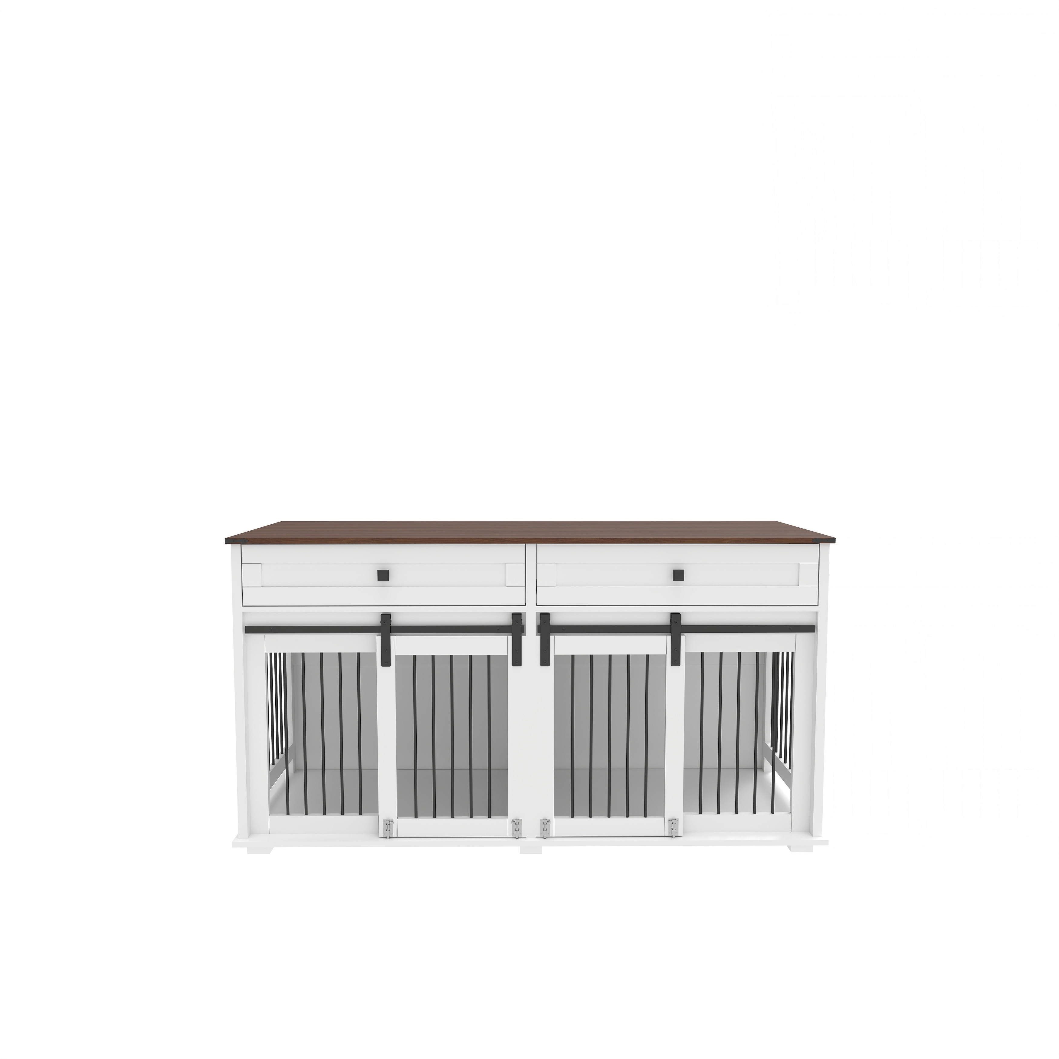 63'' Large Dog Crate Furniture for Double Dog