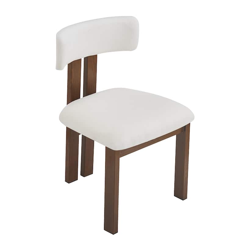 Upholstered Armless Dining Chairs With Metal Legs (Set of 2)