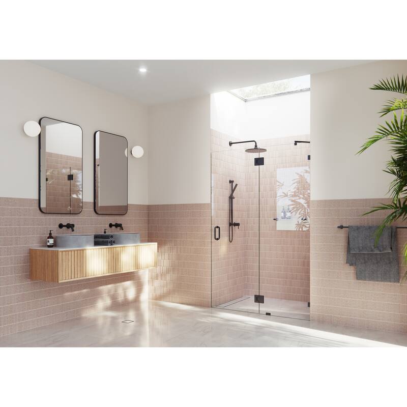 Glass Warehouse 78" x 54.5" Frameless Shower Door - Glass Hinge
