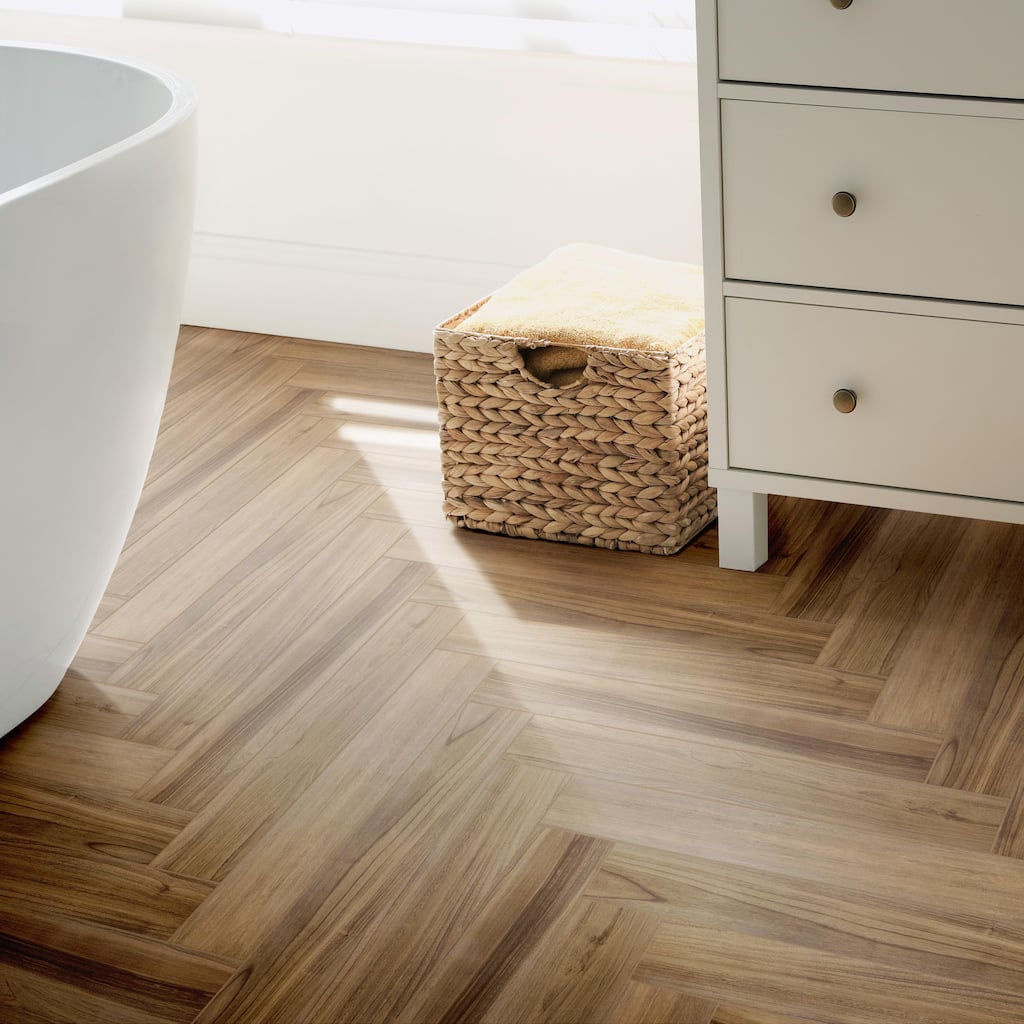 Merola Tile Mt Royale Gunstock 6 x 35-1/2" Porcelain Floor and Wall Tile