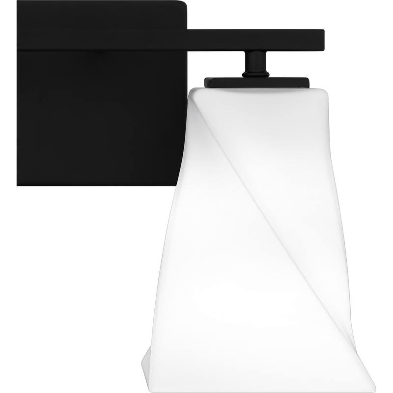 Stetson 2-Light Matte Black Bath Light