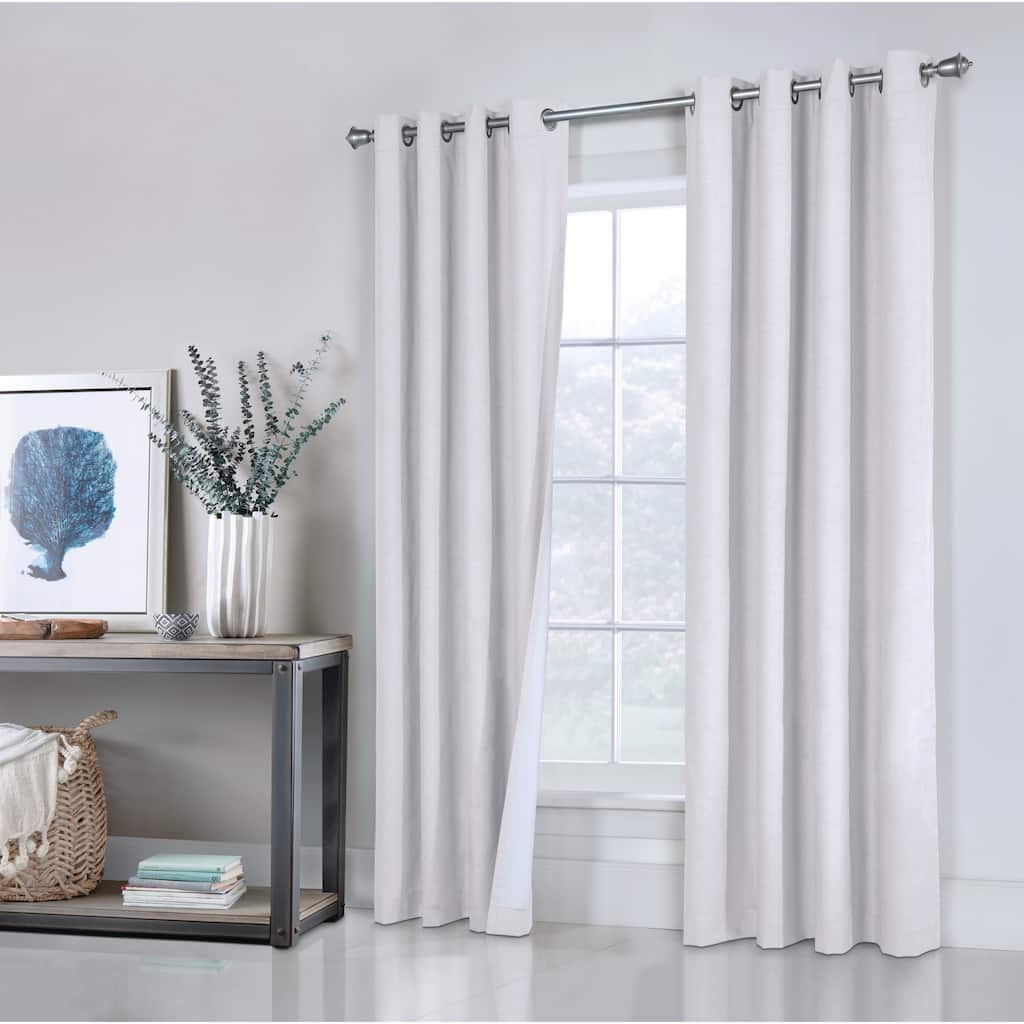 ThermaPlus Ventura Total Blackout Foamback Grommet Curtain Panel Pair