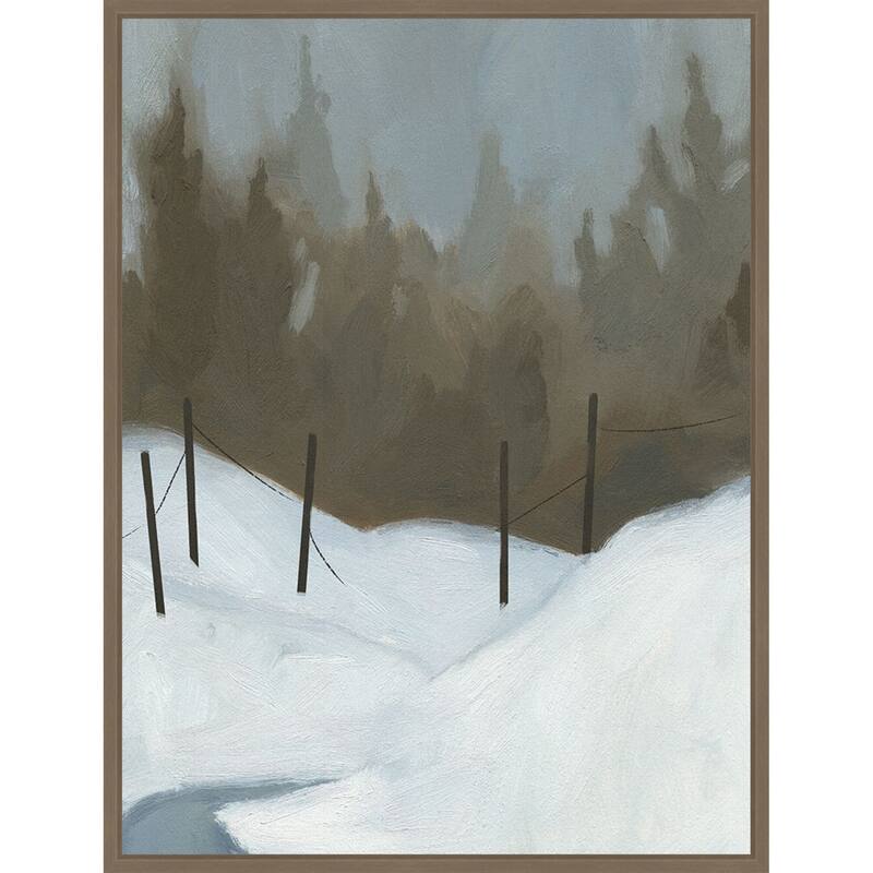 Deep Snow III by Jacob Green (23 x 30 in.), Framed Canvas Wall Art Print - Sylvie Dark Gold