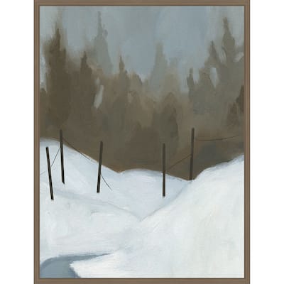 Deep Snow III by Jacob Green (23 x 30 in.), Framed Canvas Wall Art Print - Sylvie Dark Gold