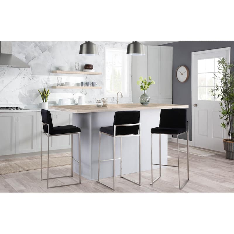 Silver Orchid Forrest High Back Bar Stool - Set of 2