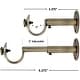 preview thumbnail 3 of 12, Adjustable Solid Zinc Curtain Rod Bracket Wall Holder, Fits 1-inch Diameter Rod