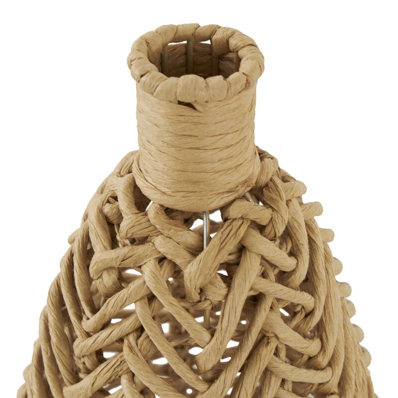 Jute Rope Handmade Woven Decorative Vase with Chevron Pattern - Brown - Roche River Decor