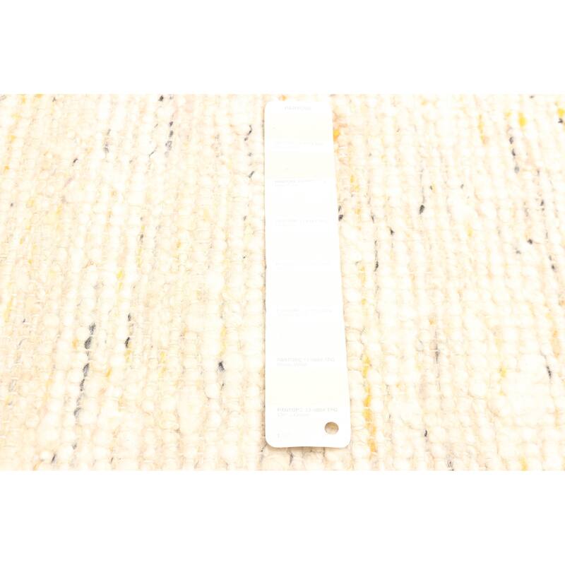 ECARPETGALLERY Braid weave Sienna Beige, Cream Wool Rug - 4'11 x 8'1