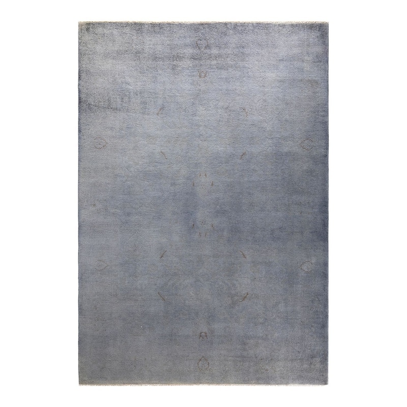 Vibrance, One-of-a-Kind Hand-Knotted Area Rug - Gray, 6' 3" x 9' 1" - 6' 3" x 9' 1"