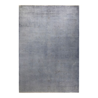 Vibrance, One-of-a-Kind Hand-Knotted Area Rug - Gray, 6' 3" x 9' 1" - 6' 3" x 9' 1"