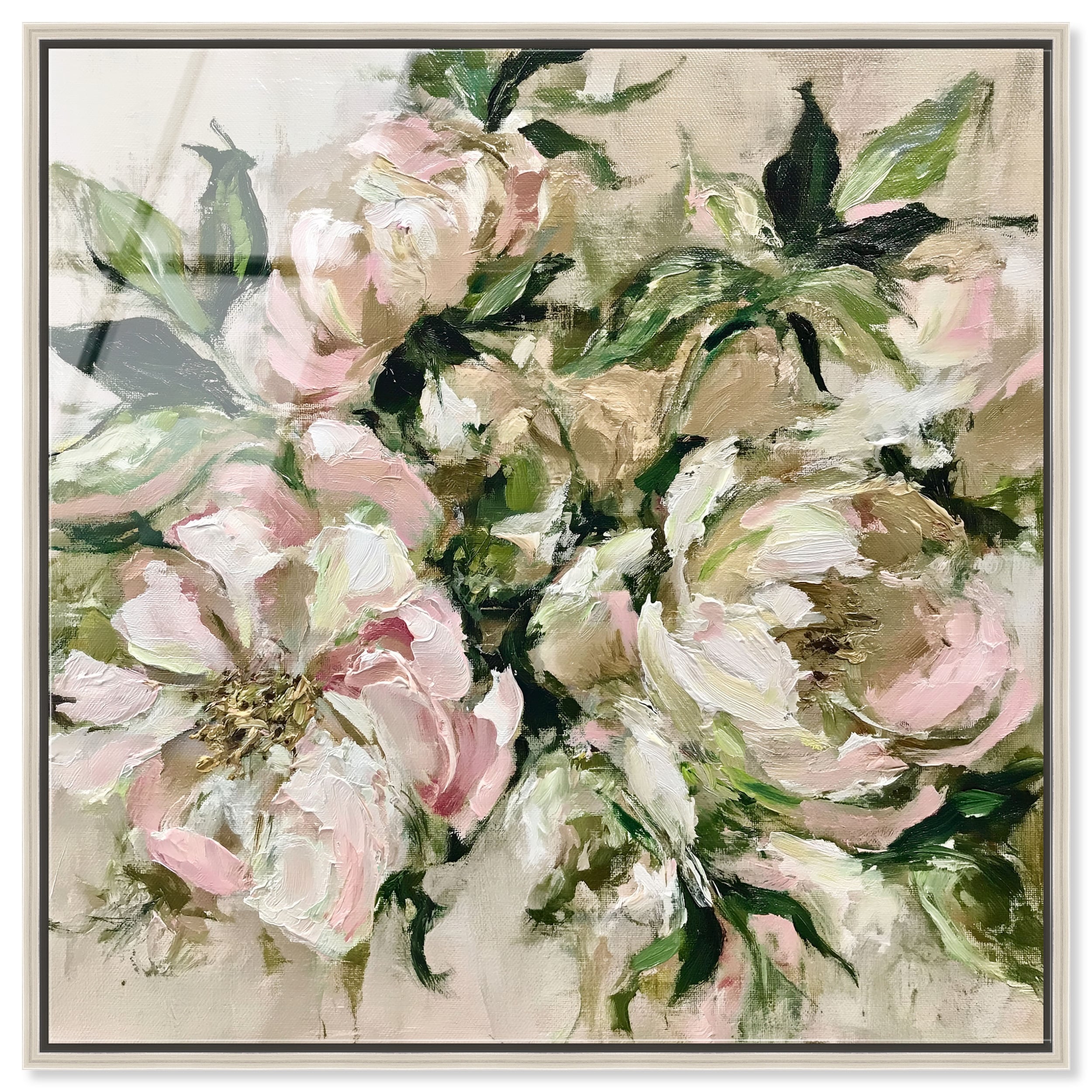 Rose Quartz Garden II Floral Wall Decor Acrylic Print by Art Remedy