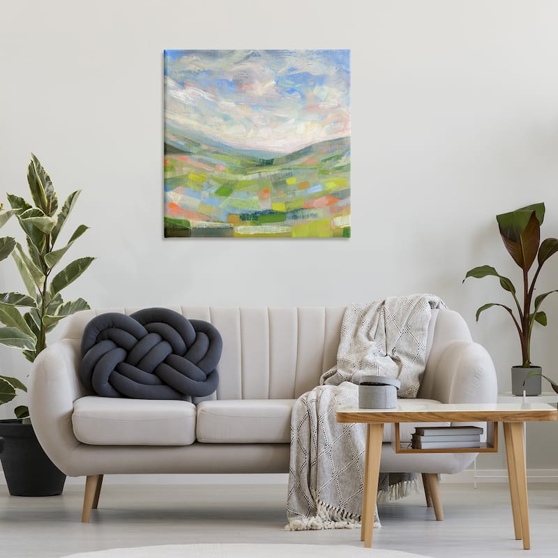 Stupell Jolly Geometric Countryside Scene Canvas Wall Art Design By Ashley Davis