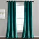 preview thumbnail 46 of 95, Porch & Den Lapeyrous Velvet Solid Room Darkening Window Curtain Panel Set 38"W x 84"L - Teal