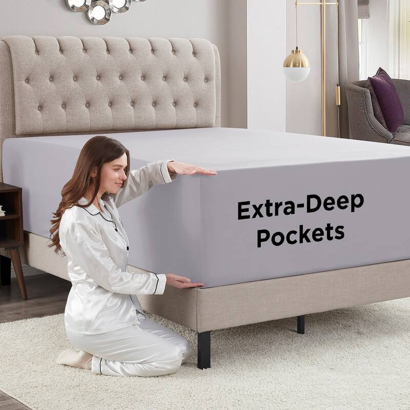 Empyrean Bedding Extra Deep Pocket Microfiber Fitted Sheet Set