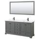 Option Dark Gray / White Cultured Marble Top / Matte