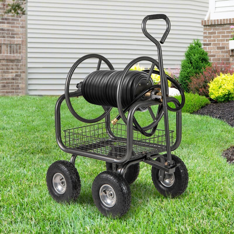 Costway Portable Hose Reel Cart with 300 FT of 5/8” Large Capacity - See Details