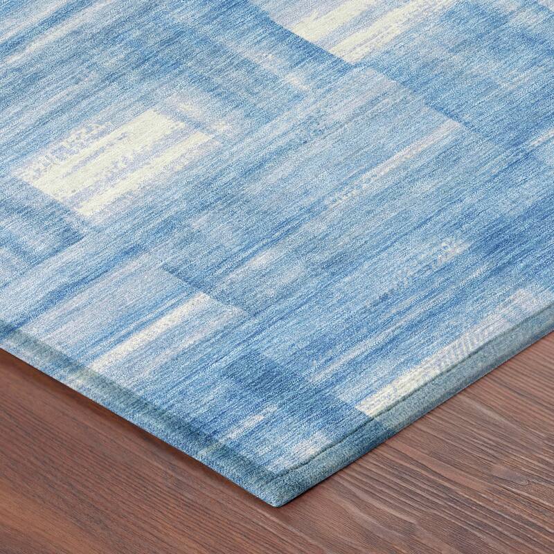 Machine Washable Indoor/ Outdoor Solid Hatches Chantille Rug