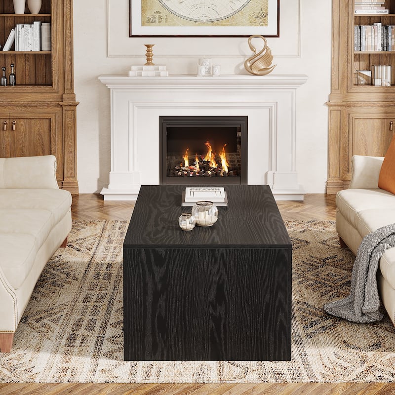 47'' Rectangle Coffee Table Accent Center Table with Sturdy Base