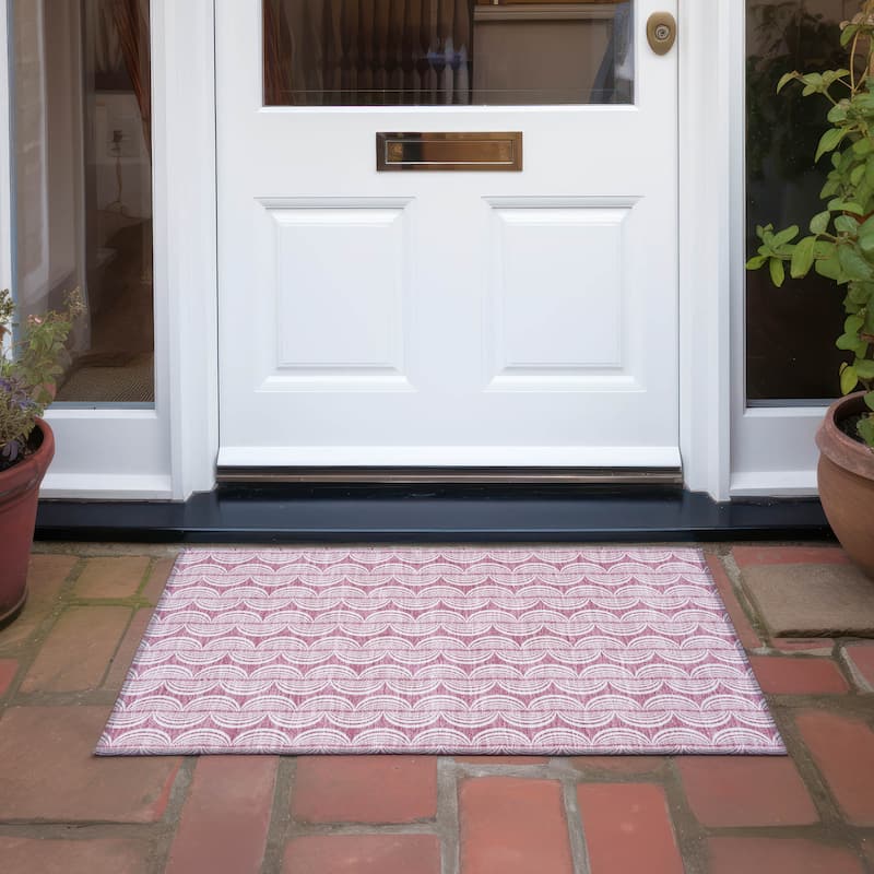 Machine Washable Indoor/ Outdoor Contemporary Chantille Rug