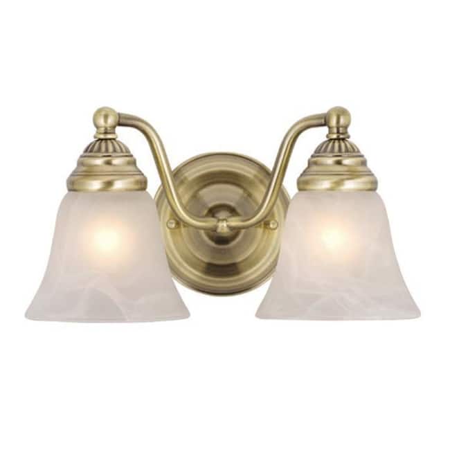 Vaxcel Lighting Standford 2 Light Bathroom Vanity Light - 10.38 Inches - Antique Brass