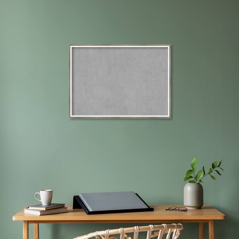 Amanti Art Lucie Silver White Framed Magnetic Board