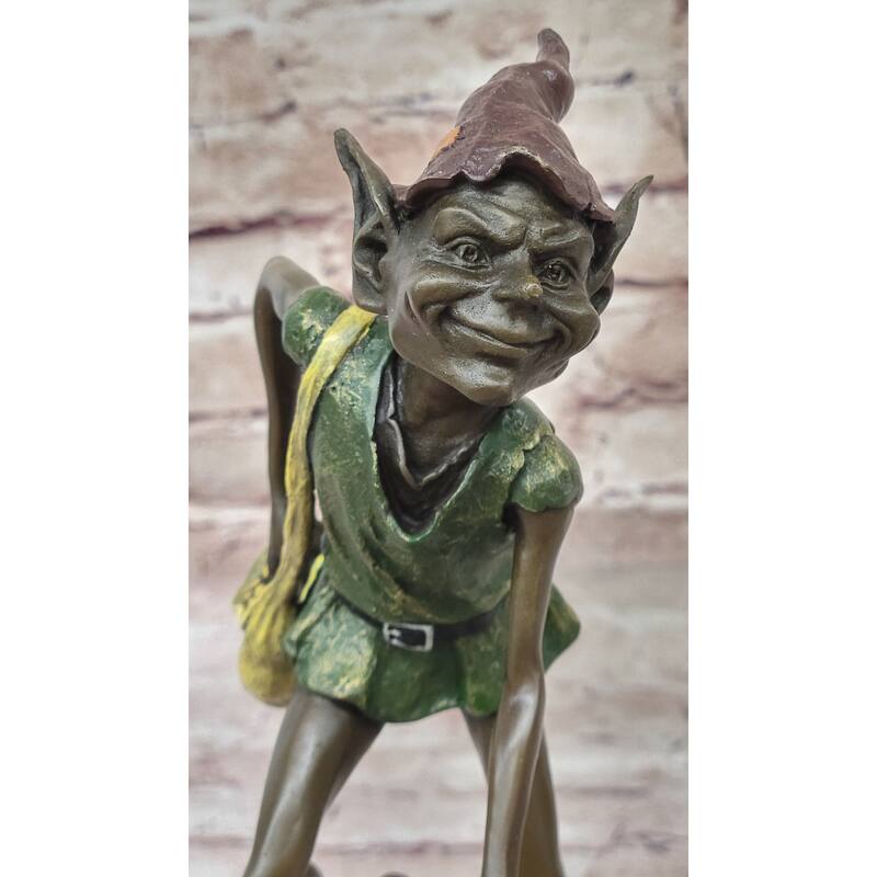 Signed Original Juno Bronze Leprechaun Hand Made Sculpture Clic Artwork