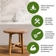 preview thumbnail 17 of 19, EcoDecors Shoji EarthyTeak Teak Wood Shower Stool