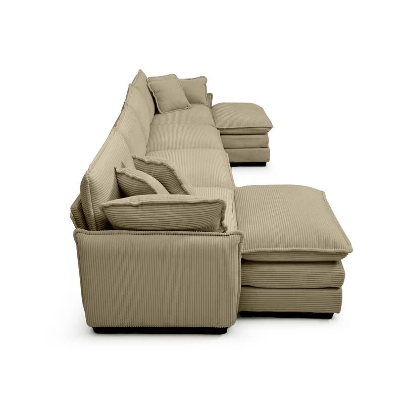 Over Size Flexible Combinations Modular Sofa Set with Ottomans