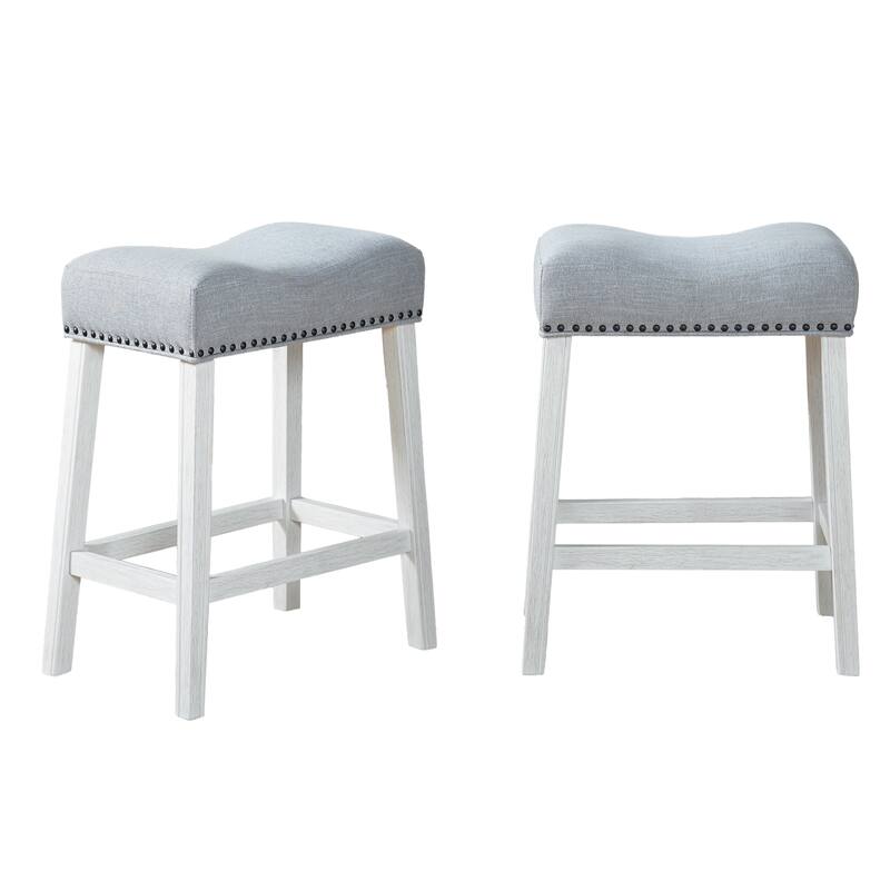 Upholstered Counter Height Stools,Set of 2