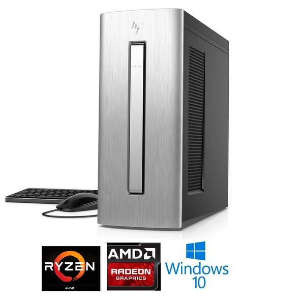 Shop Hp Envy 750 610 Amd Ryzen 5 1400 Processor 1tb Hd Radeon Rx580 4gb Desktop Pc Overstock