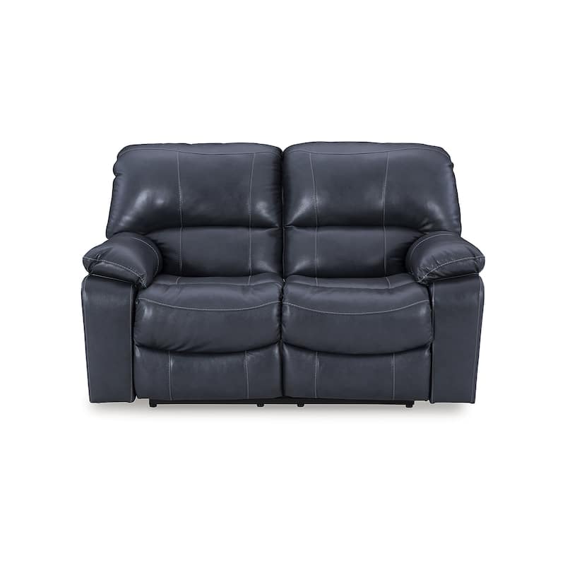 Signature Design by Ashley Leesworth Blue Power Reclining Loveseat - 65"W x 41"D x 41"H