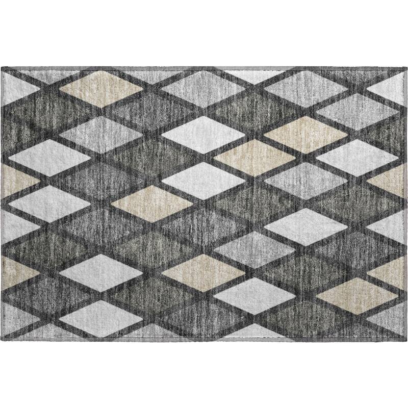 Premium Washable Super Soft Mosaic Diamonds Mayfield Rug