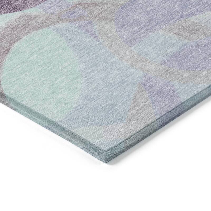 Machine Washable Indoor/Outdoor Contemporary Deco Chantille Rug