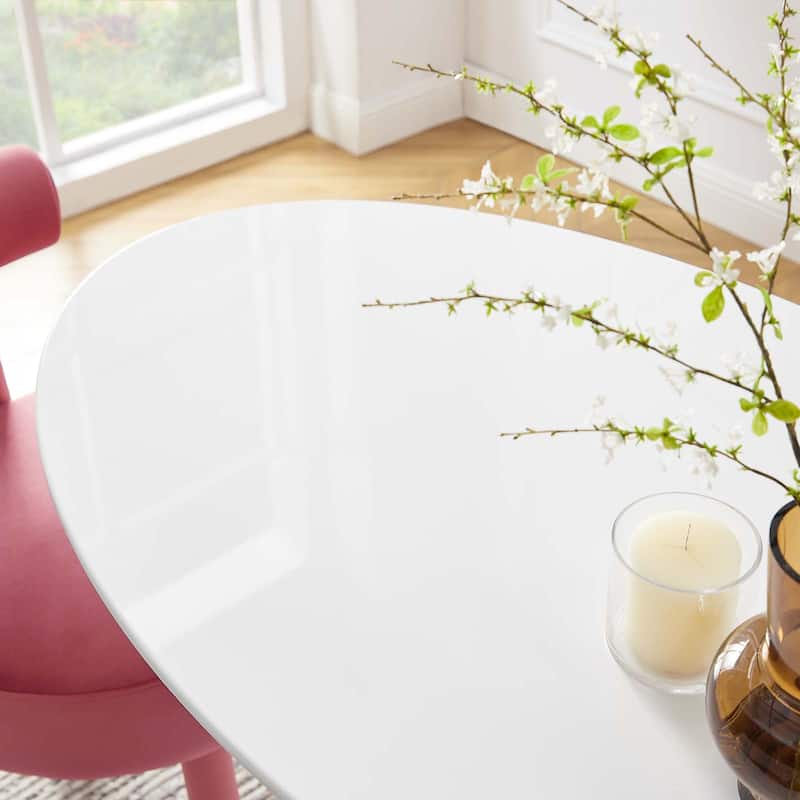 Lippa Oval Wood Top Dining Table