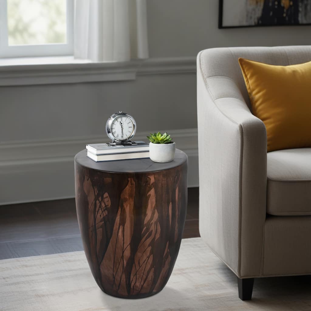 Sagebrook Home 19" Lasalle Metal Accent Table, Bronze, 19"H - 15" x 15" x 19"