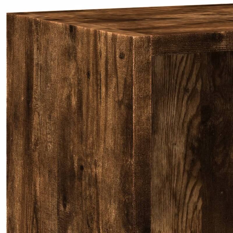 vidaXL Bookshelf Smoked Oak Engineered Wood Compact Bookshelf