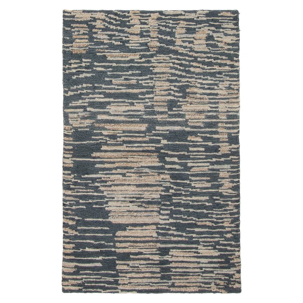ECARPETGALLERY Hand-knotted Tangier Teal Wool Rug - 3'0 x 4'10
