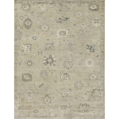 EXQUISITE RUGS Museum Hand-knotted Bamboo Silk Beige Area Rug.