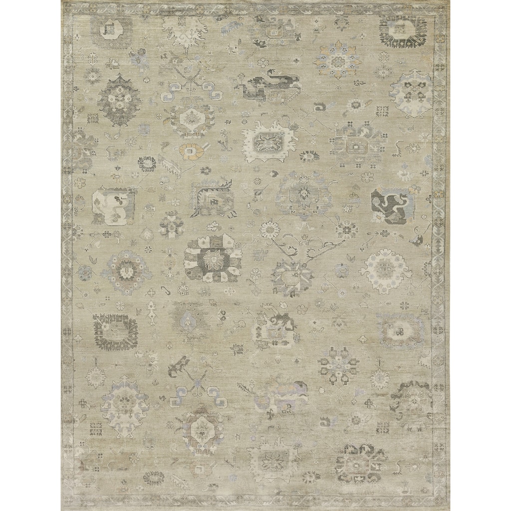 EXQUISITE RUGS Museum Hand-knotted Bamboo Silk Beige Area Rug.