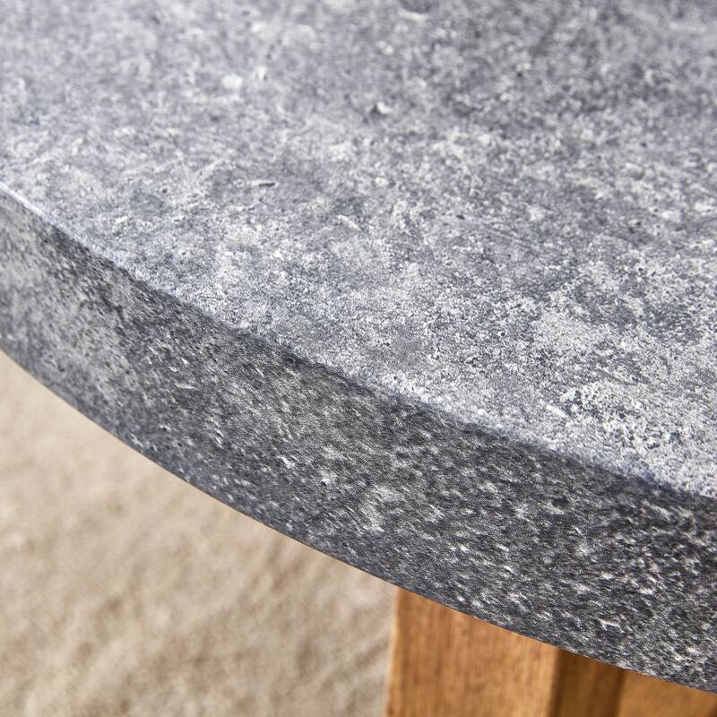 Modern Gray Texture MDF Round Coffee Table