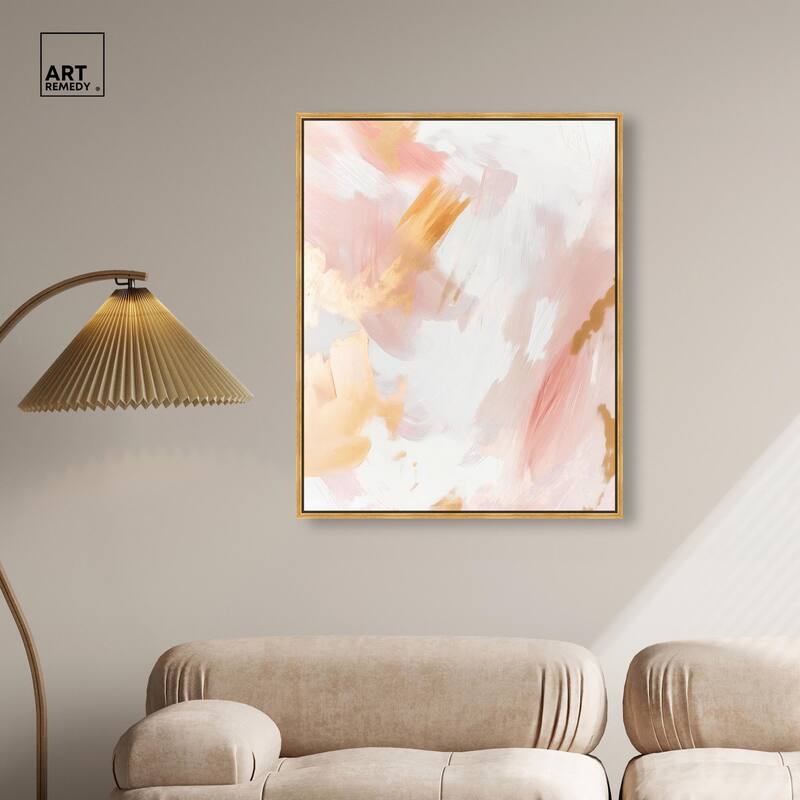 Rose Gold Veil III Canvas by Art Remedy