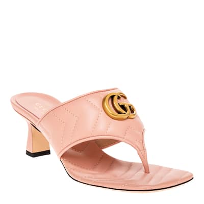 Gucci Double G Thong Sandals with Heel